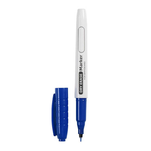 6 stk/sæt Whiteboard Pen Sletbar BLÅ blue