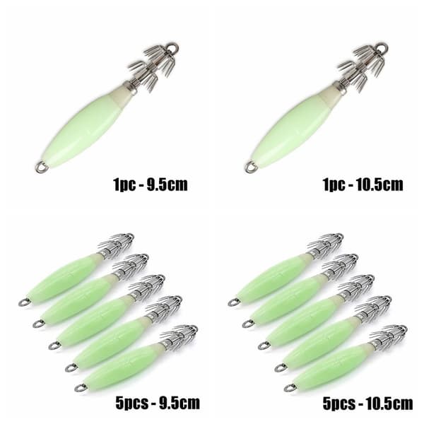 1/5ST Squid Hook Octopus Bait 5ST - 9,5CM 5PCS - 9.5cm