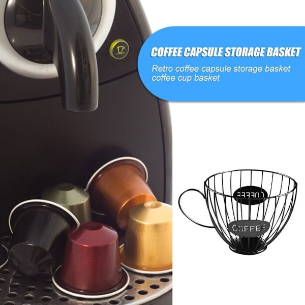 Kaffekrus Form opbevaringsstativ Frugtbakke SORT Black
