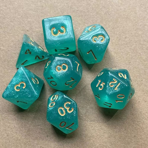7 st/set DND tärningar Polyhedral tärningar 06 06 06