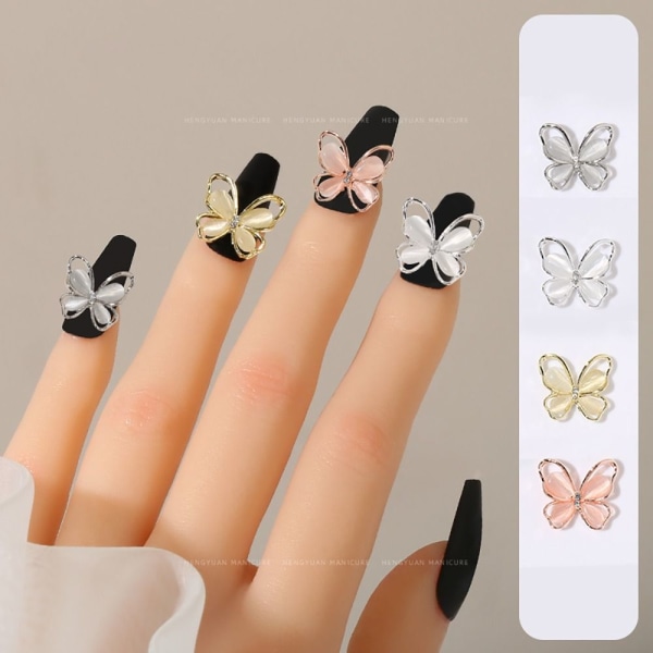 3D Nail Art Manikyr Dekor SILVER SILVER