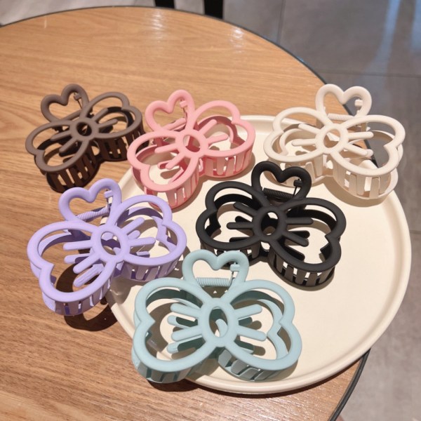 Hair Claw Clips Sløjfe Hair Clips SORT Black