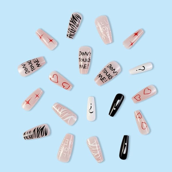 Fake Nails pitkät ranskalaiset 2 2 2