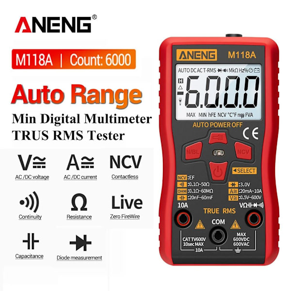 ANENG M118A Digital Mini Multimeter Tester
