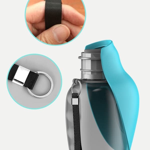800ml Hundvattenflaska Drickskål BLÅ blue