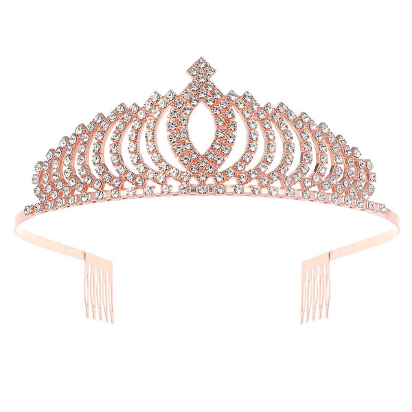 Crown Rhinestone Crown Tiara ROSE GULD Rose gold