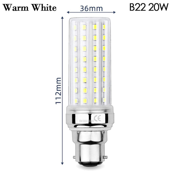 LED No Flicker WARM WHITEB22 20W B22 20W Warm WhiteB22 20W