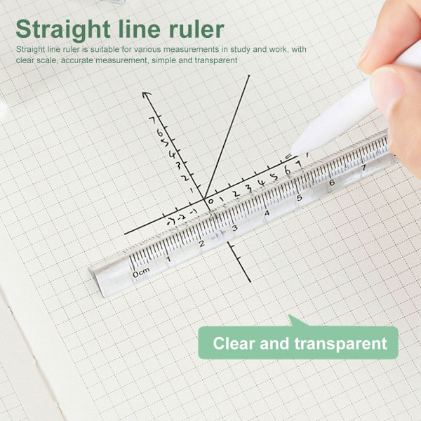 5 ST Linjal Triangel Linjal 20CMTRANSPARENT TRANSPARENT 20CMTransparent