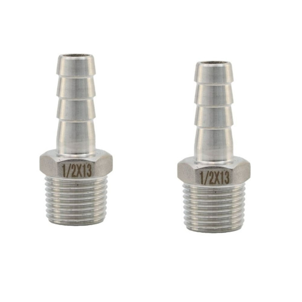 2 STK Modhager/modhager Slange Fitting Rør Adapter Fitting 3/8" Modhage til