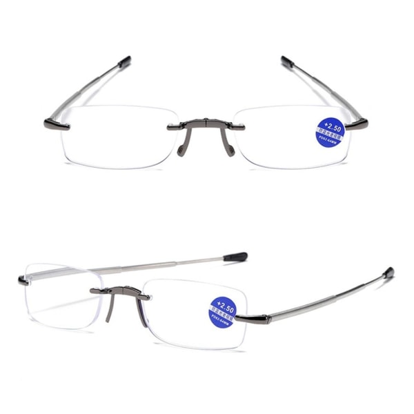Anti-blåt lys læsebriller Foldbare briller SORT Black Strength 300