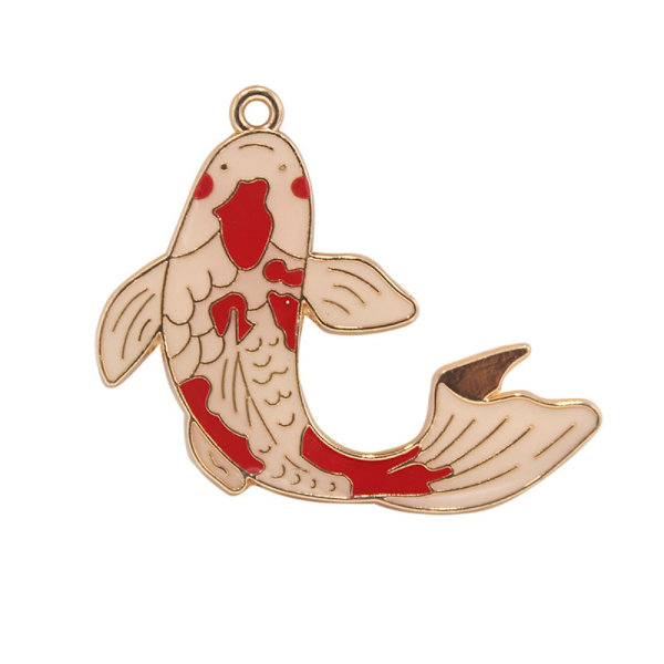 10 Stk Peace Fish Charm Pendant Emalje Dyreform Pedant