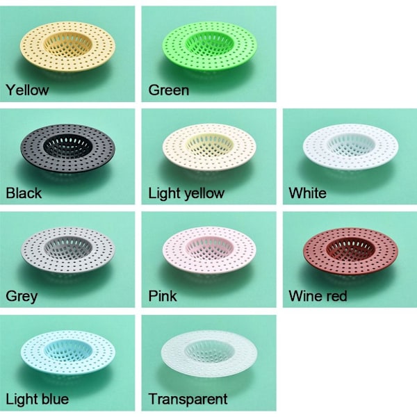 6 STK Vask Sil Plugg Filterkurv LYS GUL light yellow