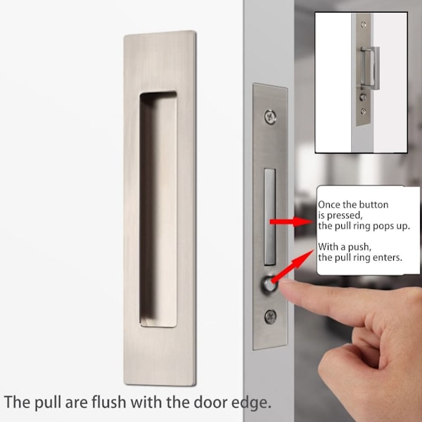 Pocket Door Edge Pull Liukuva Closet Oven kahvat Flush Pulls