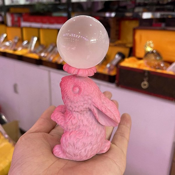 Kanin näyttötelineen pidike Kristallipallojalusta PUUNKI Pink