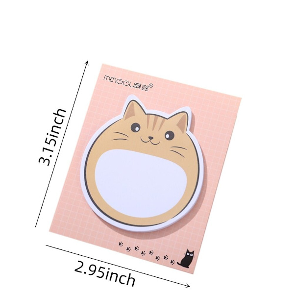 Kawaii Animal Self-Stick Notes Cartoon Cat Self-Stick Memo Pads