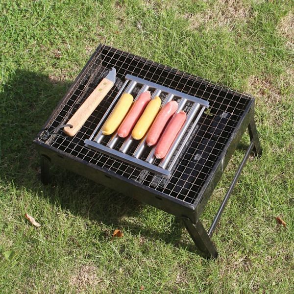 Hot Dog Roller Rack Makkararulla BBQ-työkalu