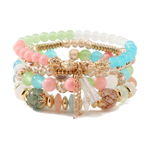 Bohemian Beads Rope Multilayer Armband E E E