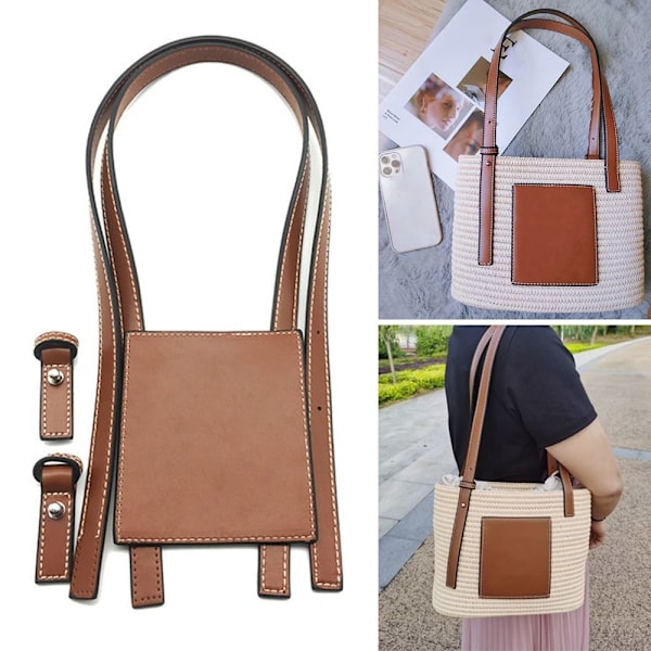 3kpl/ set Laukku Olkahihna Nahkalaukun pohjat RUSKEA S Brown S