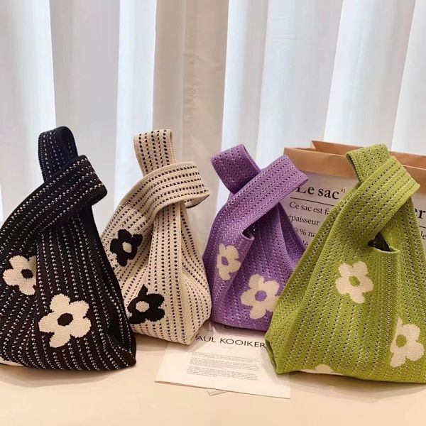 Knit käsilaukku rannelaukku PURPURIA purple