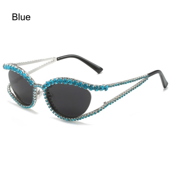 Glänsande solglasögon kvinnliga nyanser BLÅ Blue