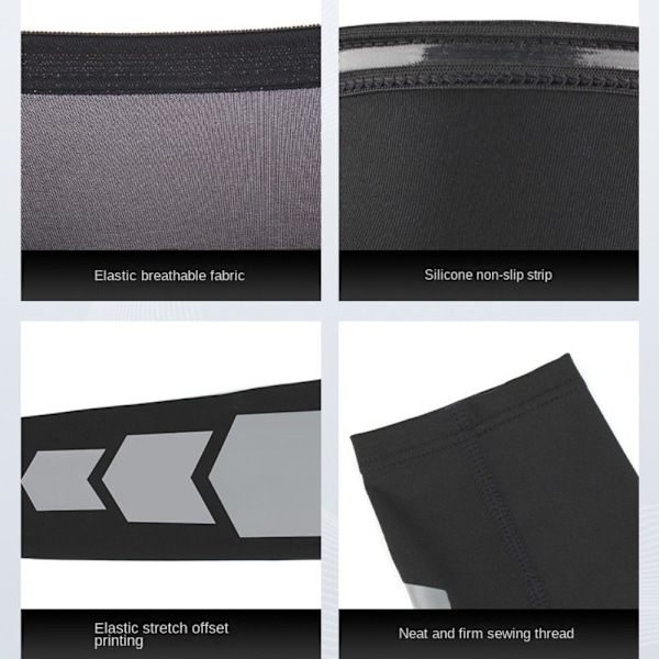 1kpl Compression Leg Sleeve Urheiluhihat PUNAINEN L L Red L-L