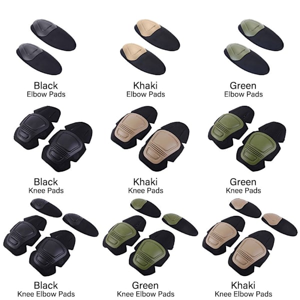 Knebeskyttere Interpolerte knebeskyttere og albuestøtte SVART KNEBESKYTTELSE black Knee Pads-Knee Pads