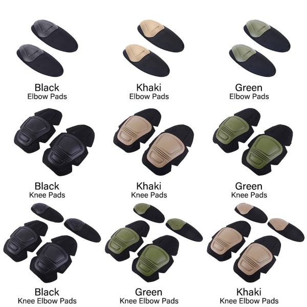 Polvisuojat Interpoloidut polvisuojat ja kyynärpään tuki KHAKI KNEE khaki Knee Elbow Pads-Knee Elbow Pads