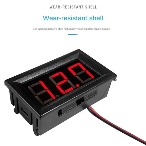 5-pakning Digitalt Mini Voltmeter Spenningsdisplay LED-displaypanel