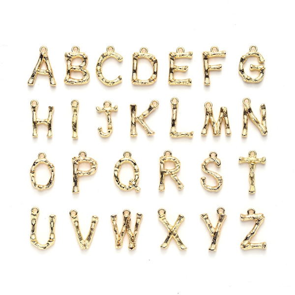 26 kpl ABC Letter Charms 26 Alphabet Riipus Charm A-Z Initial