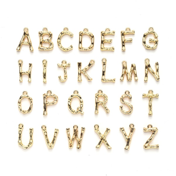 26 stk ABC Letter Charms 26 Alphabet Pendant Charm A-Z Initial