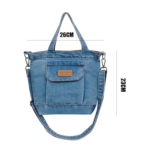 Axelväskor i denim, Crossbody-väskor light blue