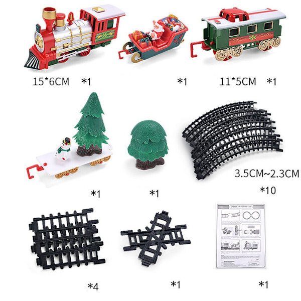 Christmas Electric Train Mini Santa Claus Railcar Xmas Decor Barnleksaker