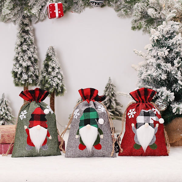 Dragsko Presentpåse Julklappspåse GRÅ Grey