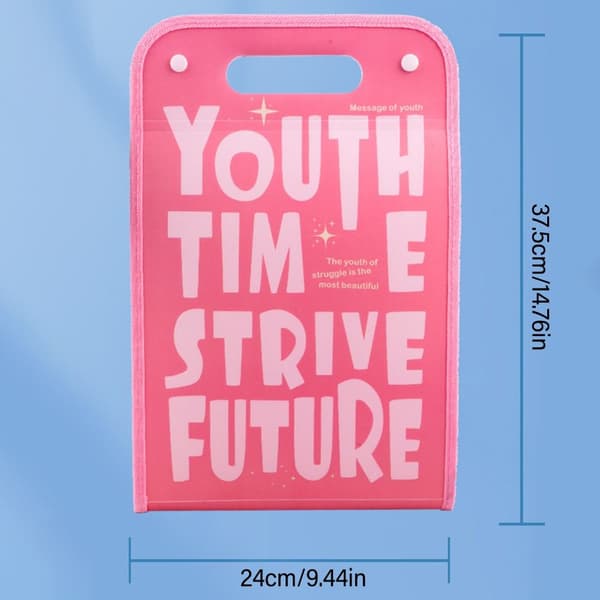A4 Fil Mappe Test Papir Opbevaring Mappe PINK Pink