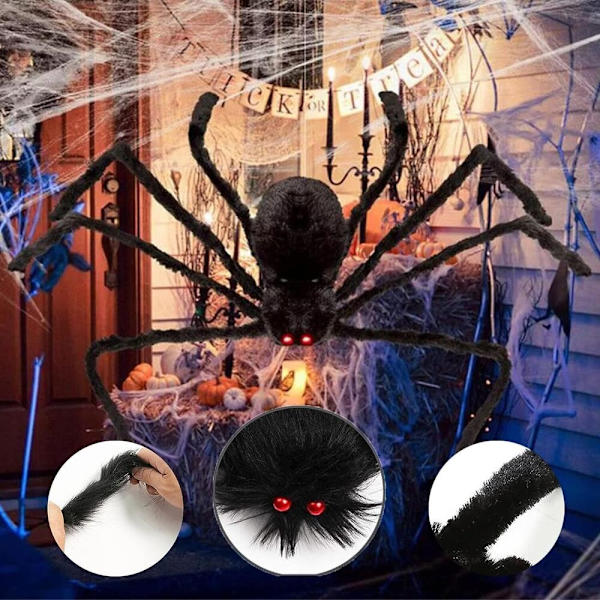 Skremmende falsk edderkopp Giant Spider 60CM2 2 60CM2