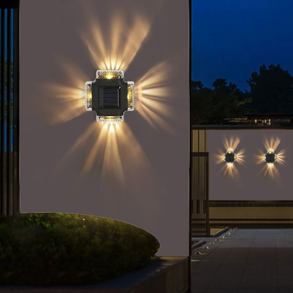 2stk LED Vegglampe Gjerde Vegglamper VARMT LYS VARMT LYS Warm Light
