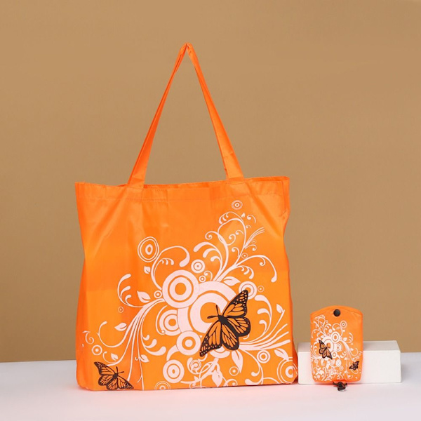 2stk Supermarked Indkøbstaske Skuldertaske ORANGE Orange