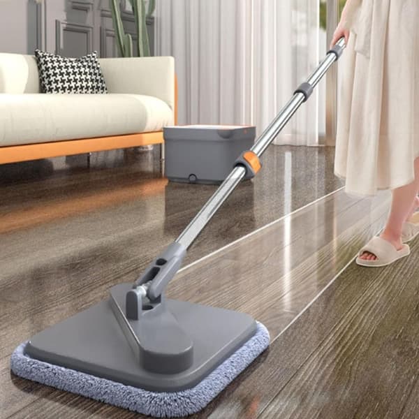 Square Spin Mop Håndfri Lazy Squeeze Mop Spin Mop Set