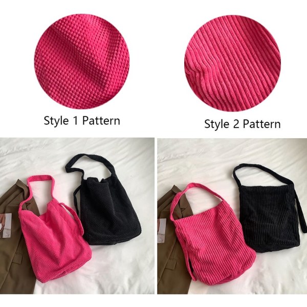 Lærredsskuldertaske Crossbody-taske SORT STYLE 1 STYLE 1 black style 1-style 1