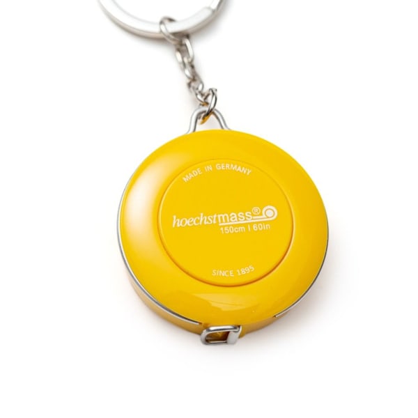 2kpl Avaimenperä Mittanauha KELTAINEN Yellow
