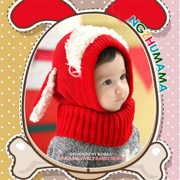 Baby toddler taaperopipo lämmin hattu PINK pink