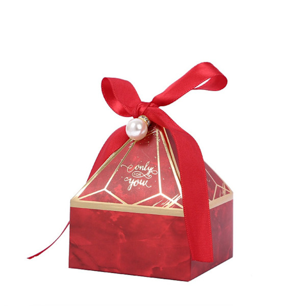 10 kpl hääsuosikkirasia, suklaakarkkirasiat, PUNAINEN 7X7X9CM Red 7x7x9cm