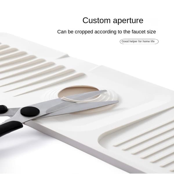 2 STK Vask Splash Guard Kran Vannfangermatte BEIGE&GRÅ Beige&Grey