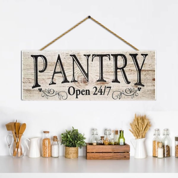 Farmhouse Themed Pantry Signs Pantry Room Dekor Tre hengende