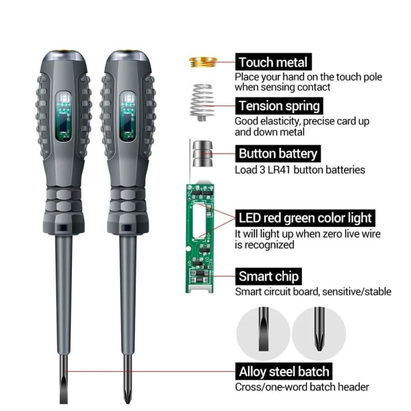 Elektrisk Tester Pen Skruetrækker B05 WORD B05 WORD B05 Word