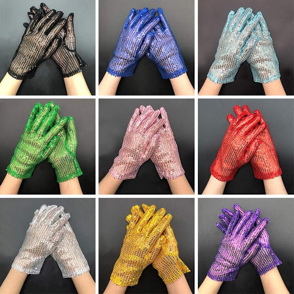 Sequins Gloves Props Gloves MUSTA black