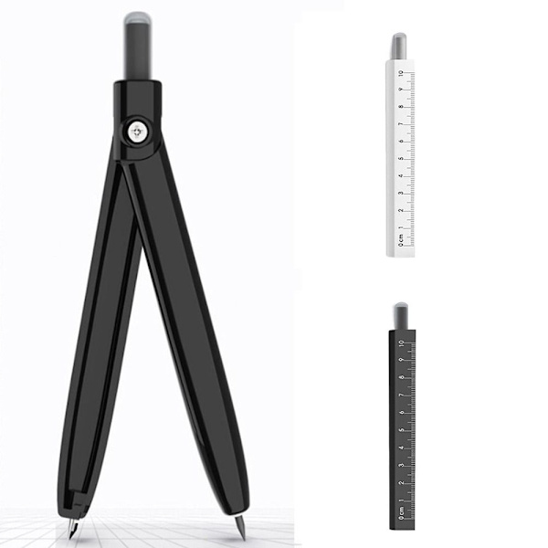 Blyant Geometrisk Tegning Lineal Matematik Geometri Værktøj SORT Black