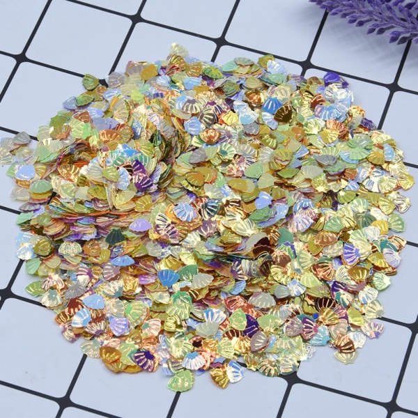 100g/Pack Iridescent Shining Shell Shell Paljetter MULTICOLOR-1 Multicolor-1