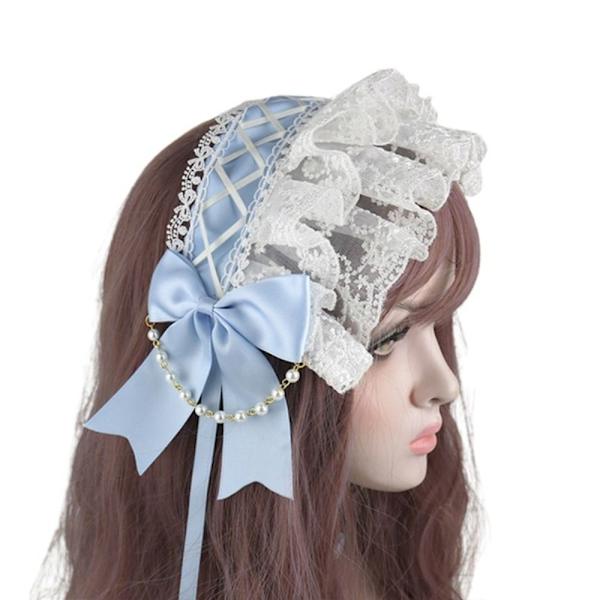 Lolita Klänning Accessoarer Hembiträde Huvudbonad LJUSBLÅ light blue