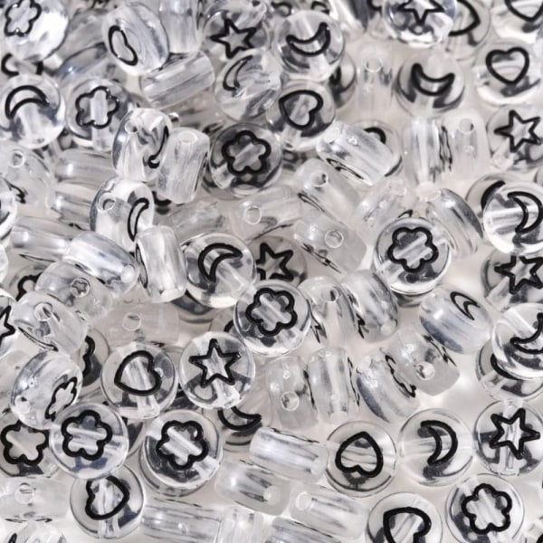 200 stk 4*7mm runde perler gennemsigtig akryl